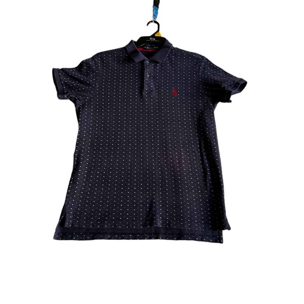 U.S. POLO ASSN MEN’S NAVY POLO SHORT SLEEVE SHIRT SZ MEDIUM